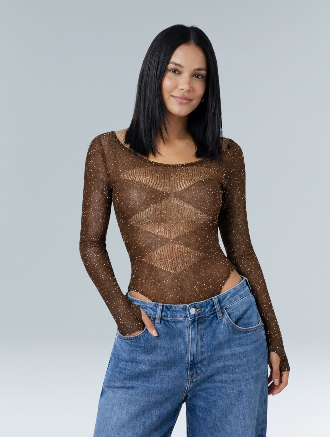 The Stardust Mesh Bodysuit - HeyShape