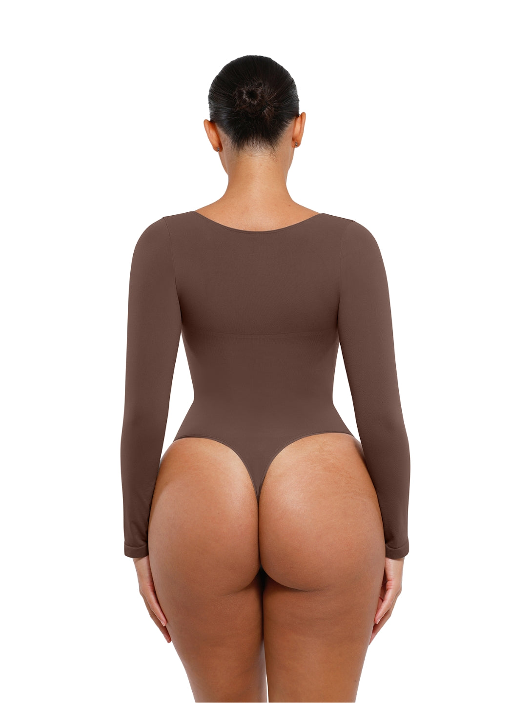 Long Sleeve Ruched Bodysuit - HeyShape