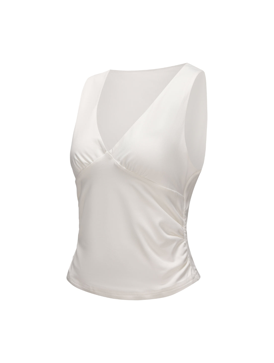 V-Neck Ruched Top - HeyShape