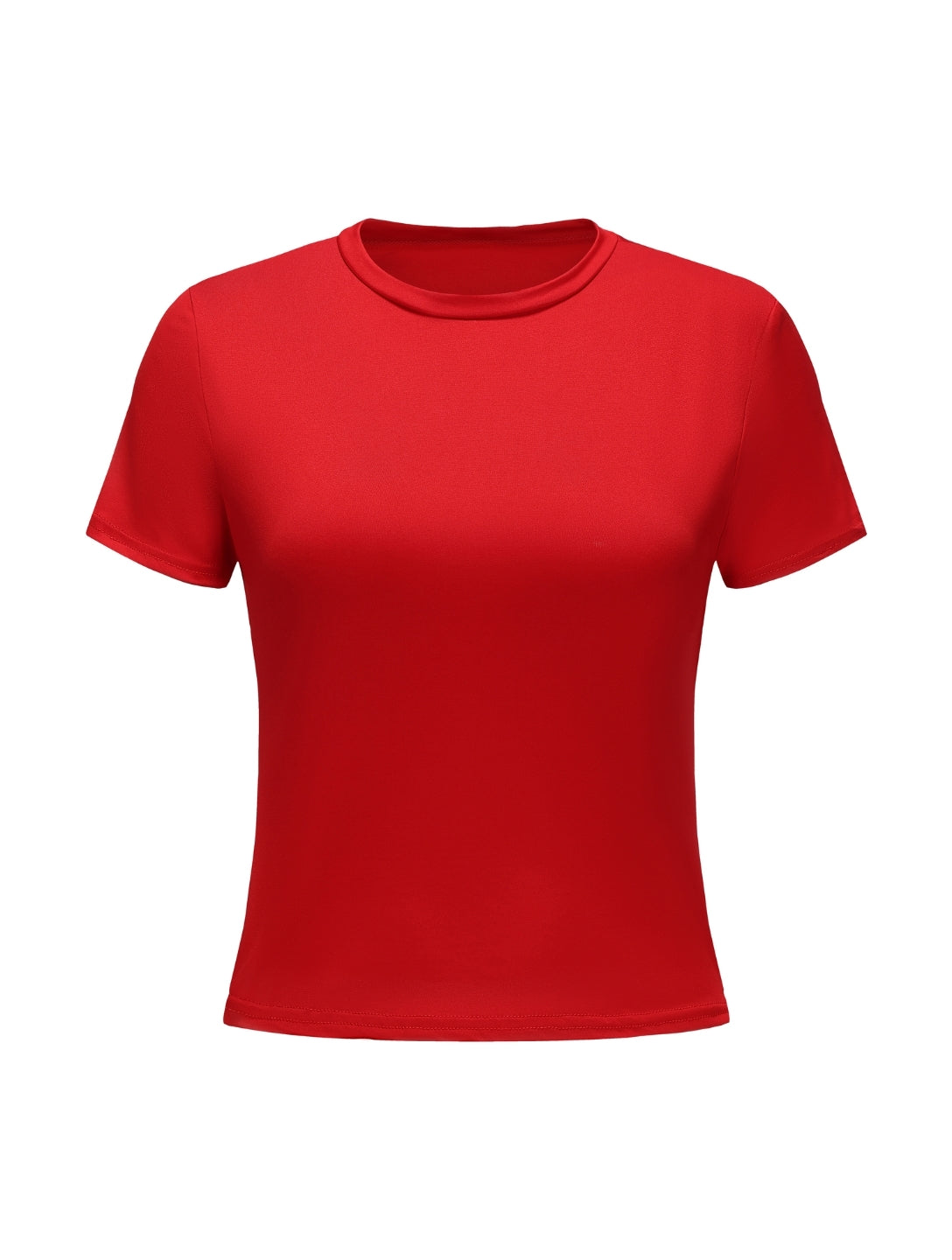 Short Sleeve Crew Neck Top - HeyShape