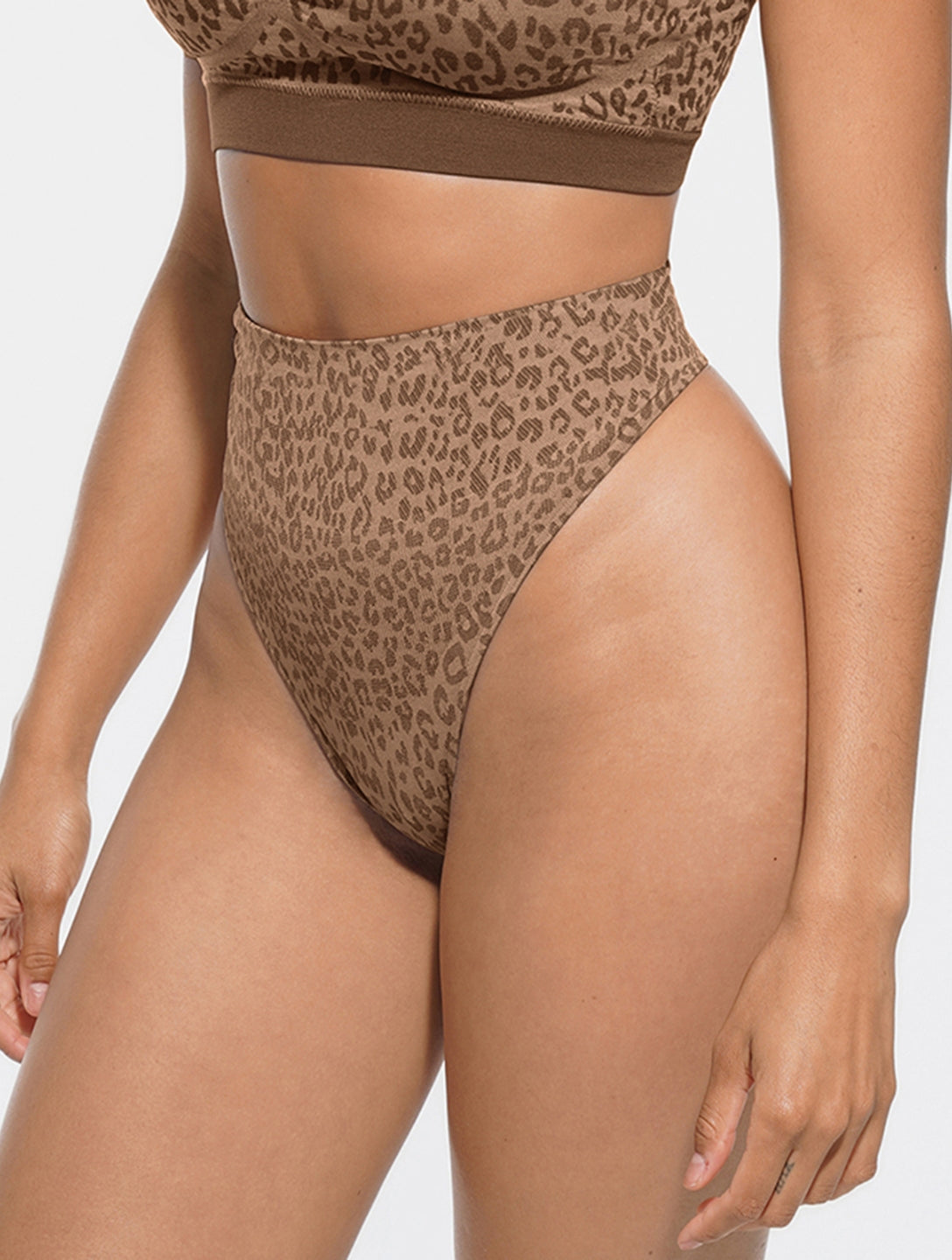 Leopard Tummy Control High Waisted Briefs