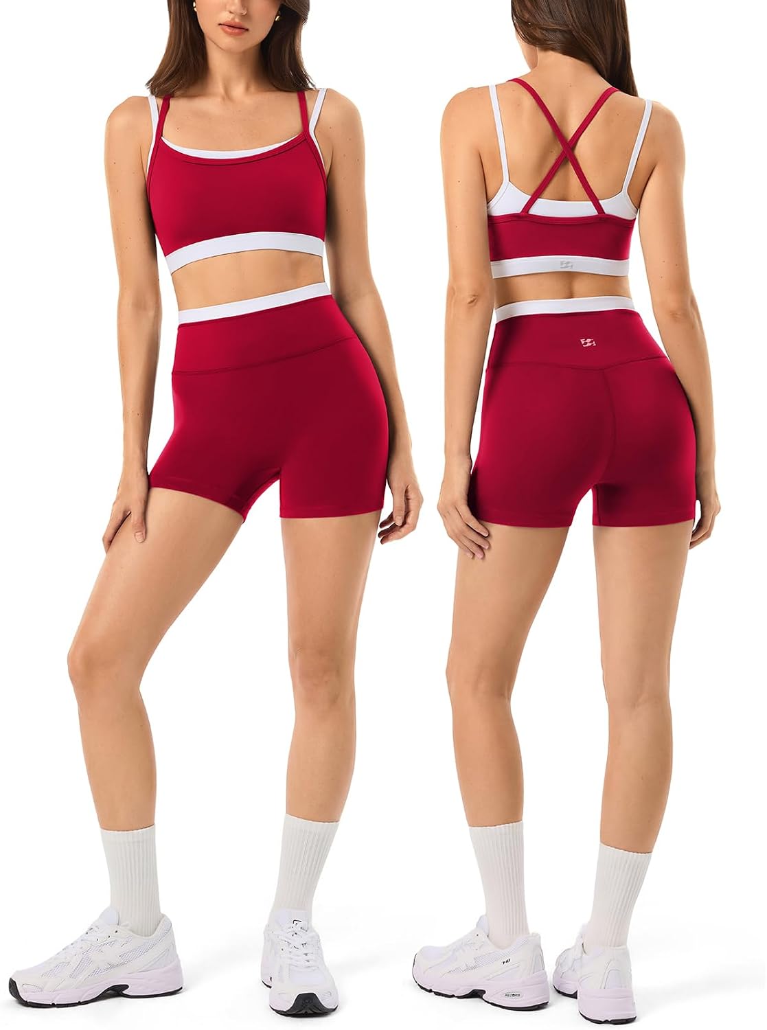 High Waisted Seamless Leggings & Double Layer Sports Bra