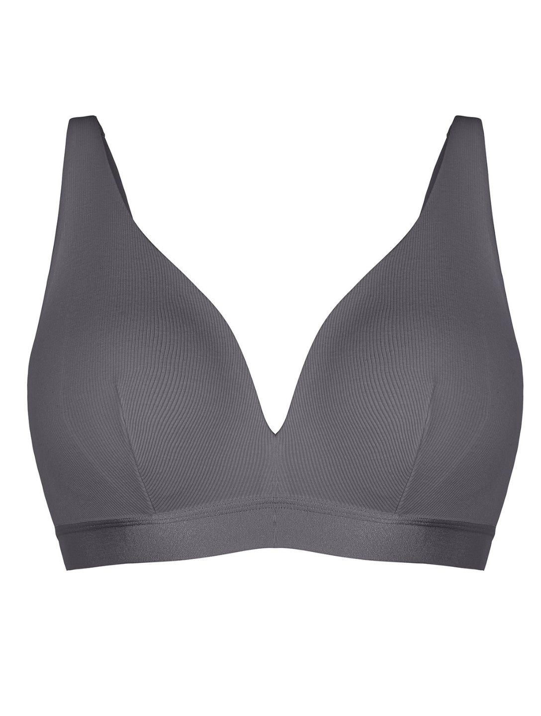 Deep V-Neck Ribbed Bralette
