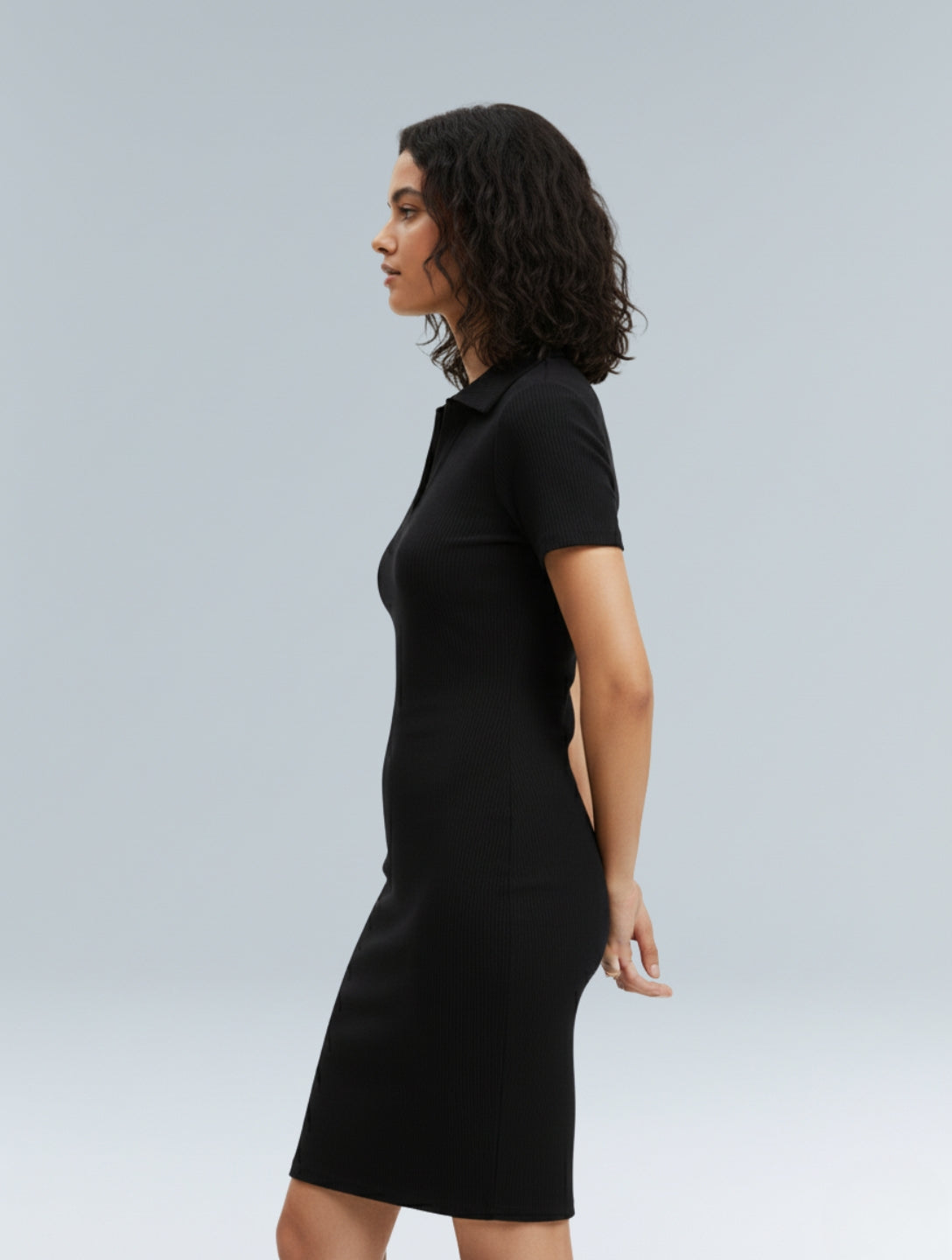 Robe Mini Bodycon Côtelée