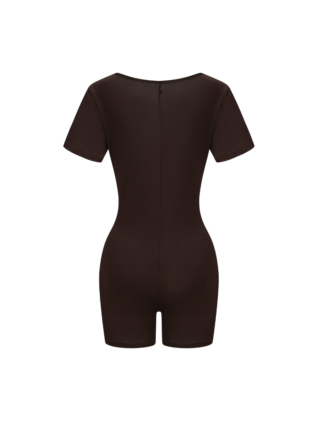 Square Neck Short Sleeve Jumpsuit - HeyShape