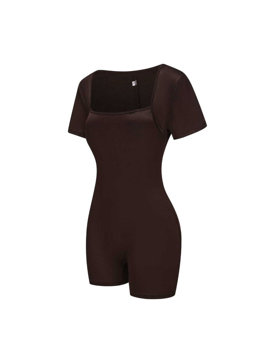 Jumpsuit met vierkante hals en korte mouwen