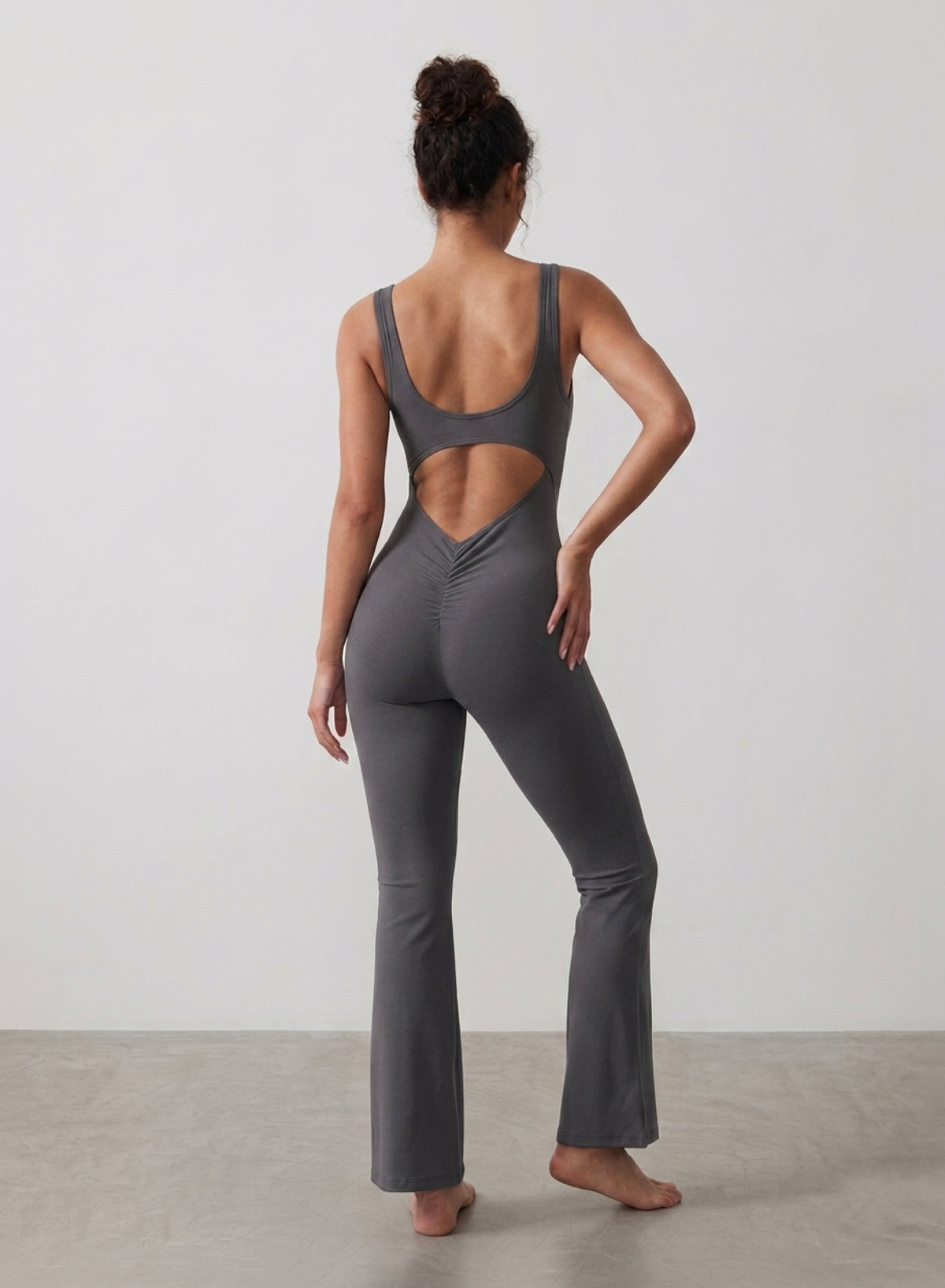 Flared Sports Jumpsuit - HeyShape