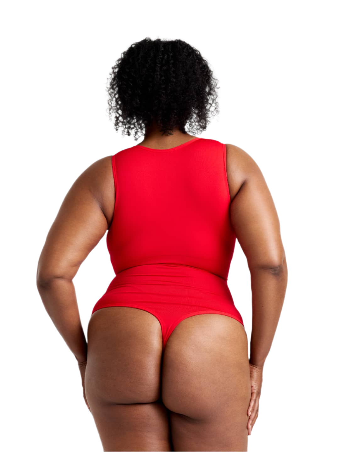 Round Neck Thong Bodysuit - HeyShape