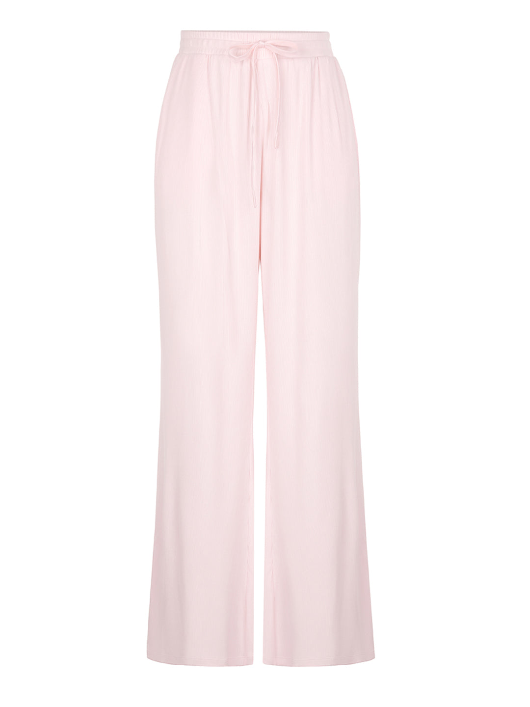 Wide Leg Ribbed Lounge Pants - HeyShape