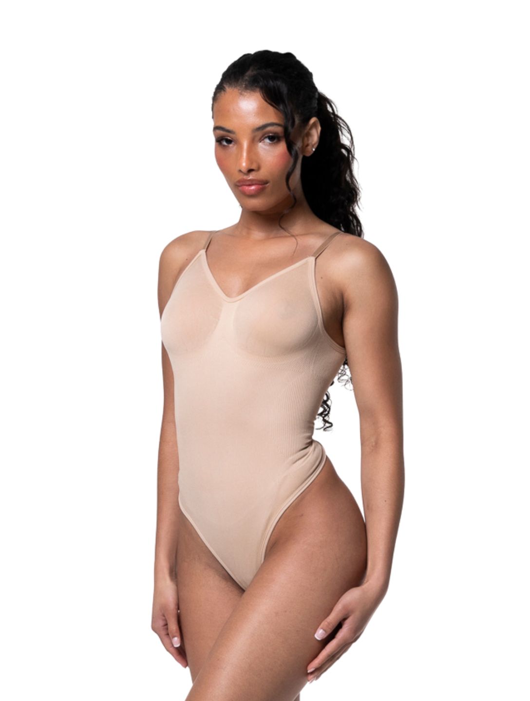 Low Back Snatched Thong Bodysuit - HeyShape