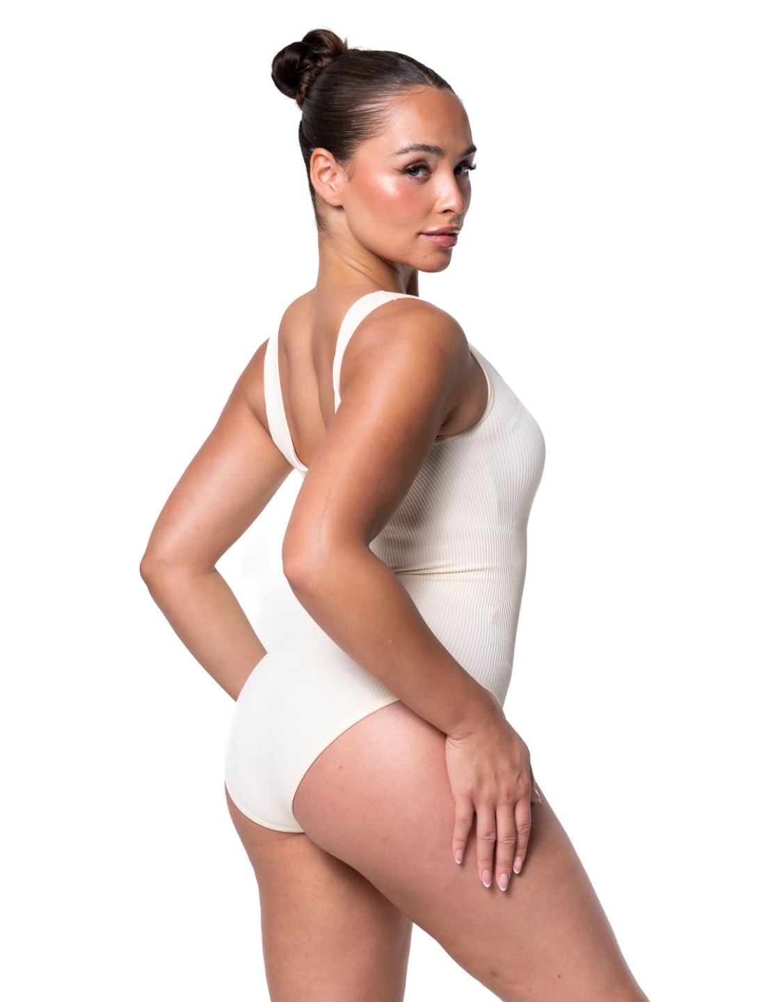 Ribbed Snatched Shapewear Bodysuit - HeyShape