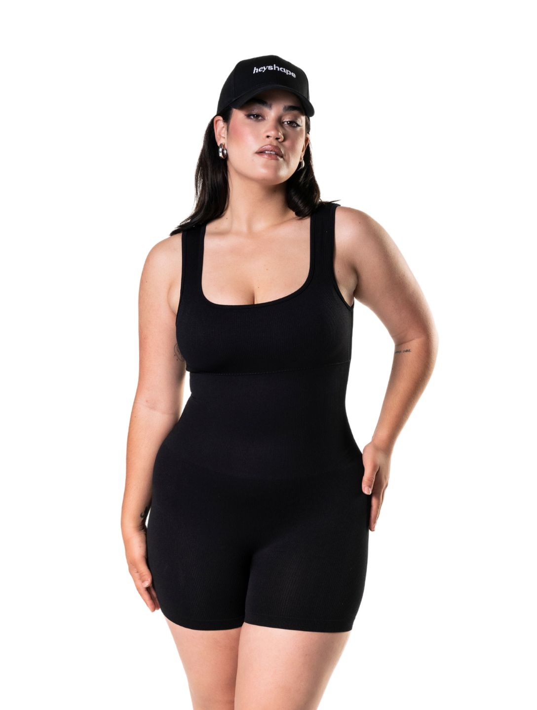 Square Neck Shapewear Jumpsuit - HeyShape
