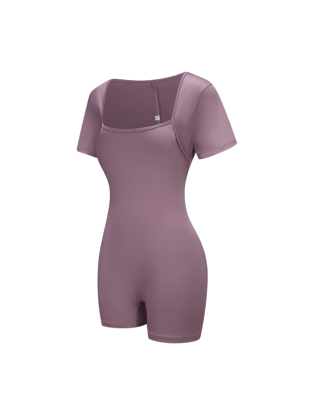 Jumpsuit met vierkante hals en korte mouwen