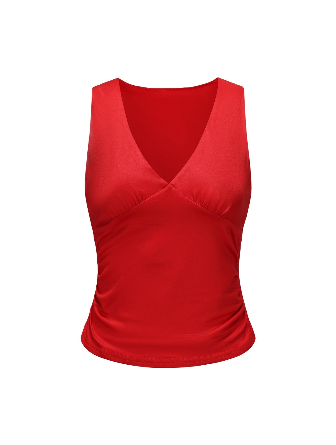 V-hals gerimpeld topje