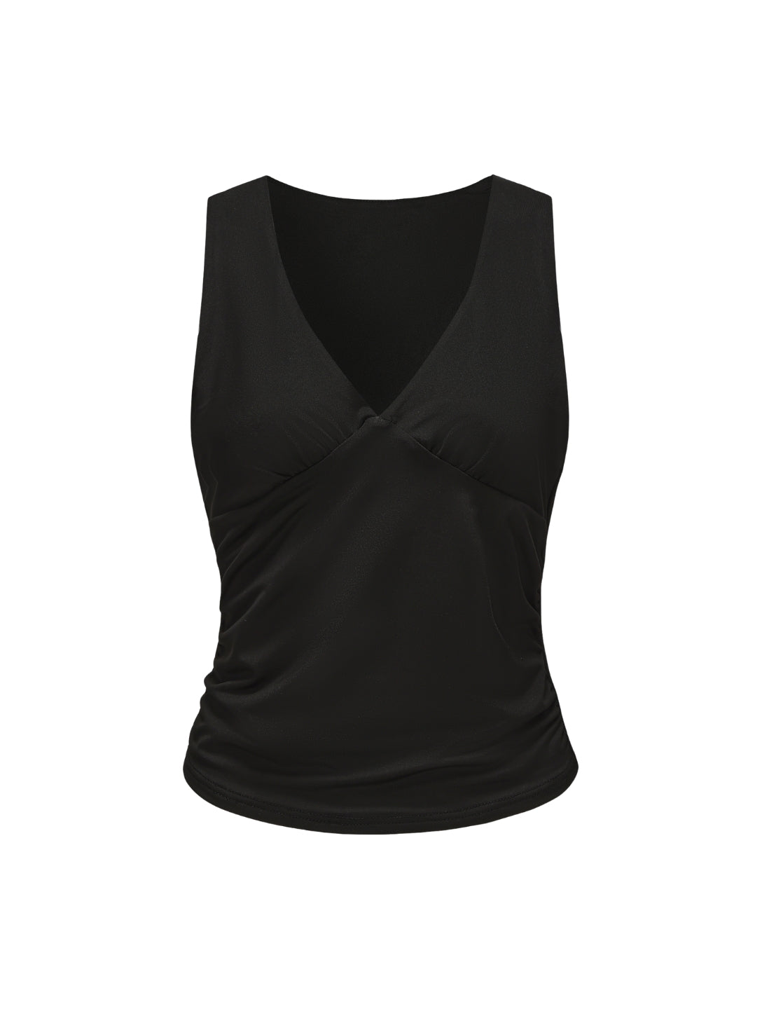 V-Neck Ruched Top - HeyShape