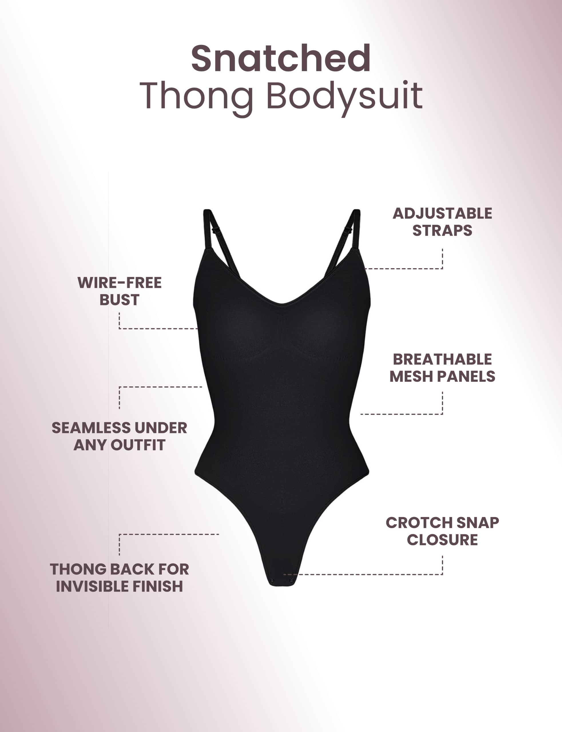 Snatched Thong Bodysuit - HeyShape