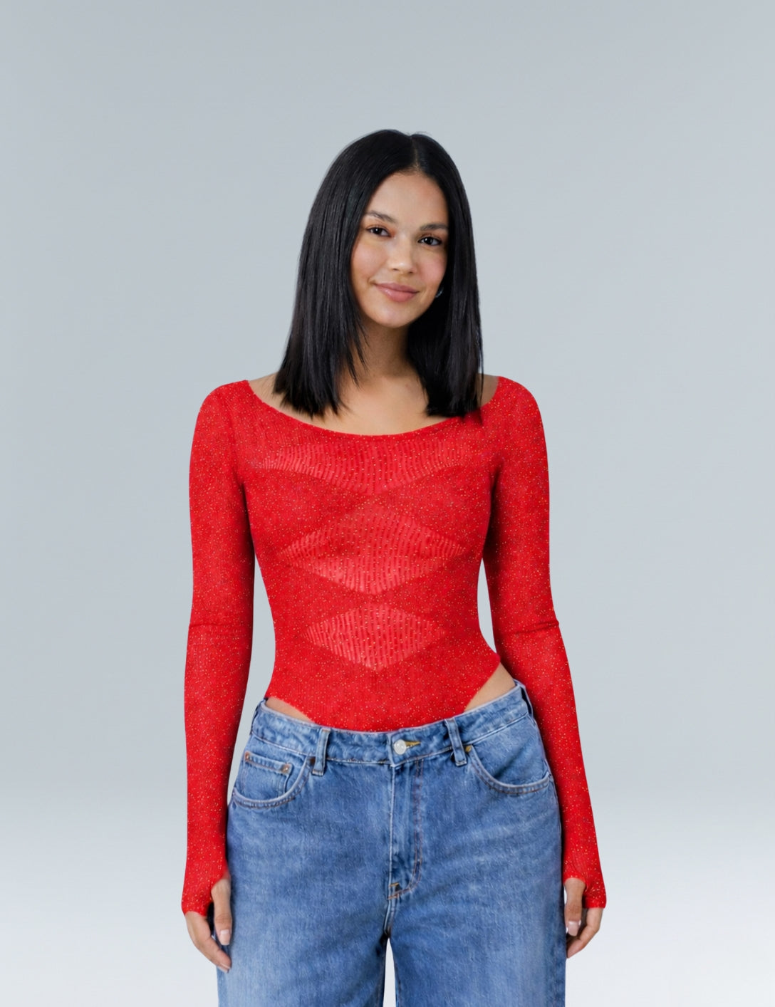 The Stardust Mesh Bodysuit - HeyShape