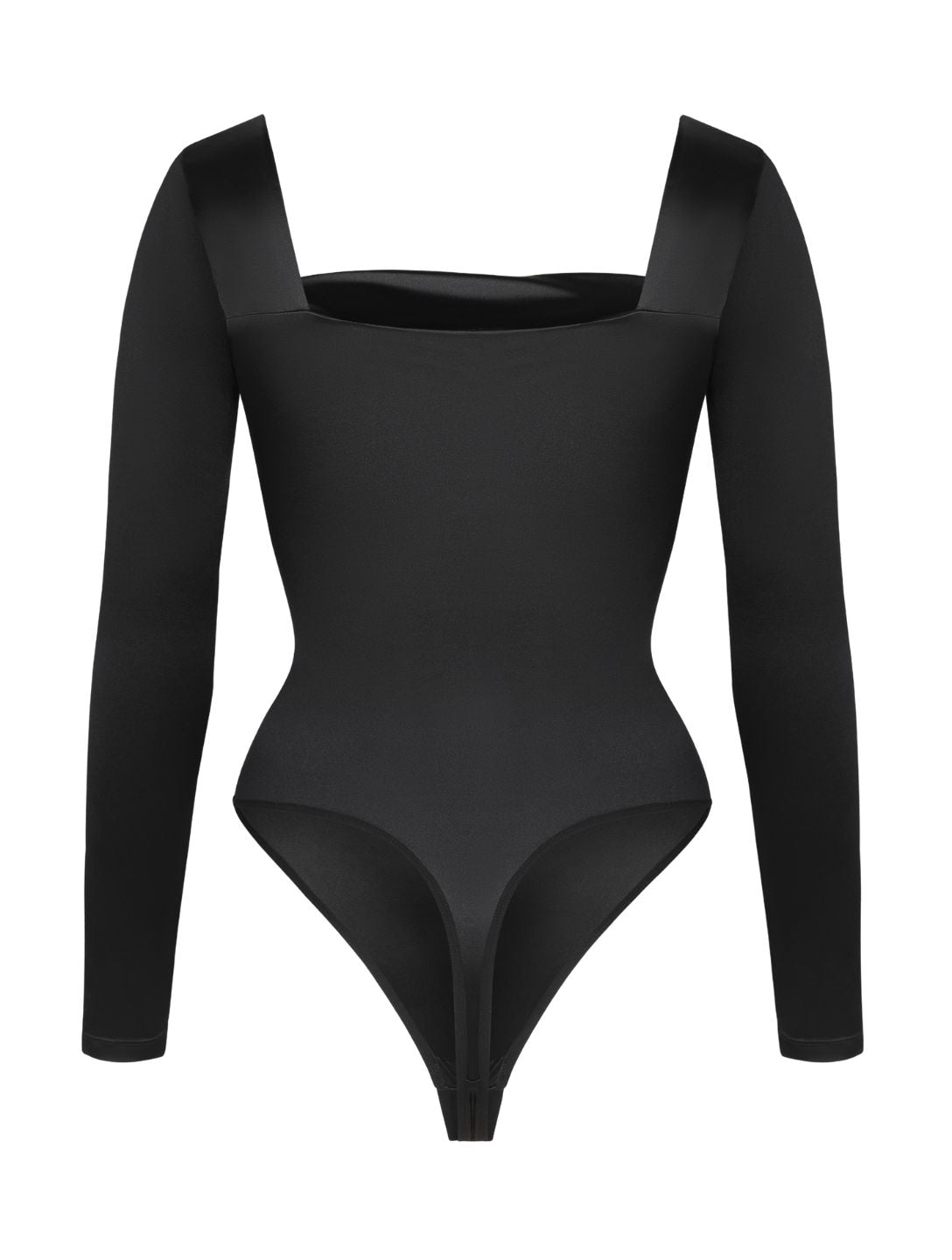 Satin-bodystocking med vandfaldsudskæring