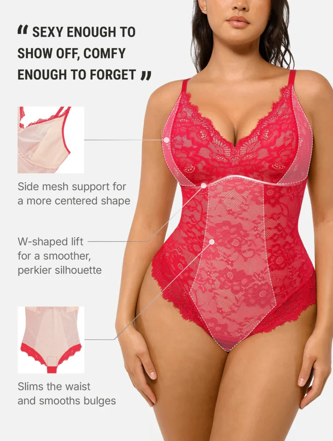 Shapewear-Body mit Spitze