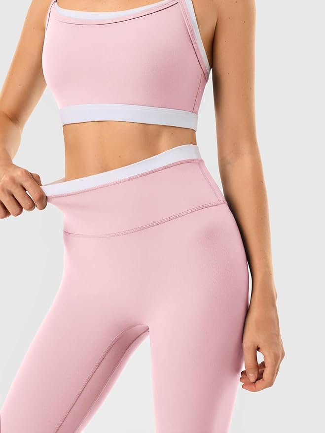 High Waisted Seamless Leggings & Double Layer Sports Bra