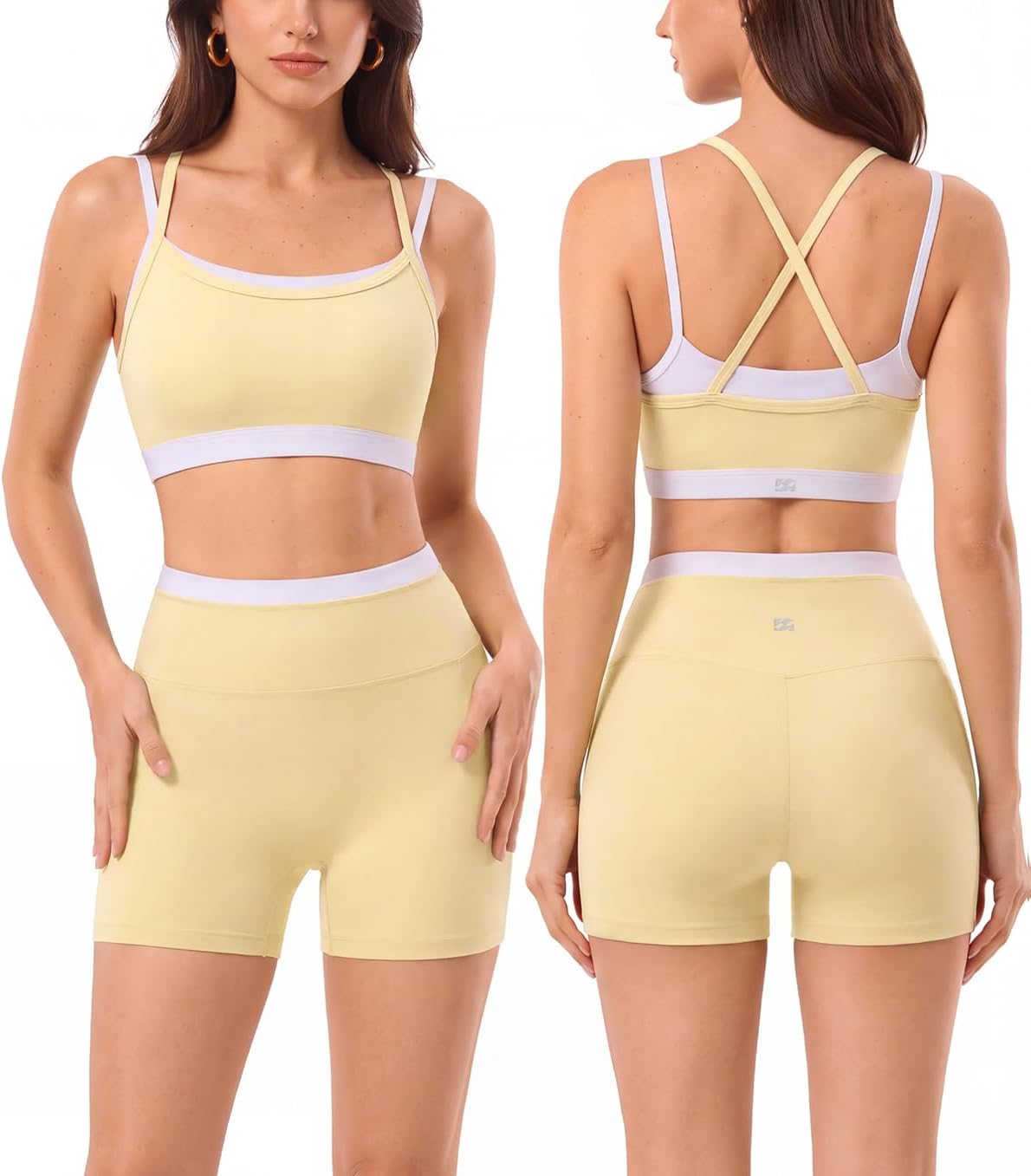 High Waisted Seamless Leggings & Double Layer Sports Bra