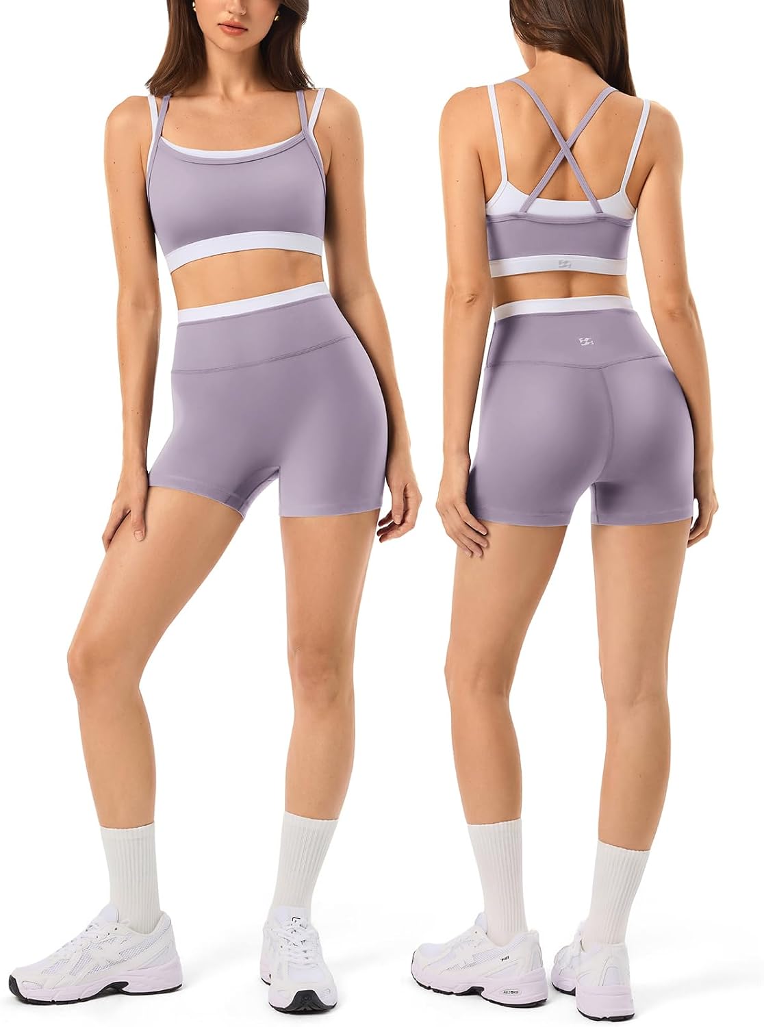 High Waisted Seamless Leggings & Double Layer Sports Bra