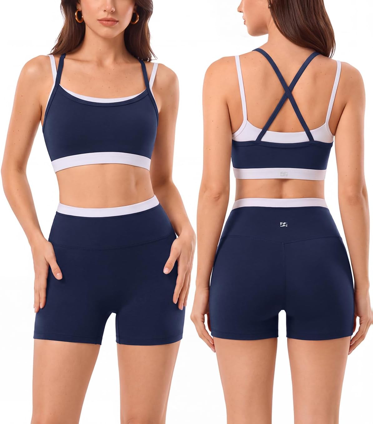 High Waisted Seamless Leggings & Double Layer Sports Bra