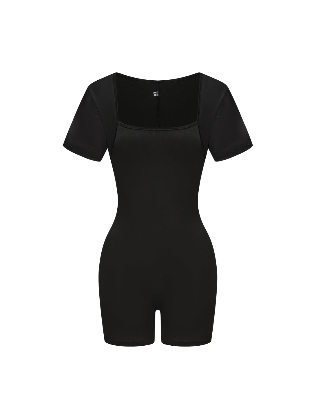 Jumpsuit met vierkante hals en korte mouwen