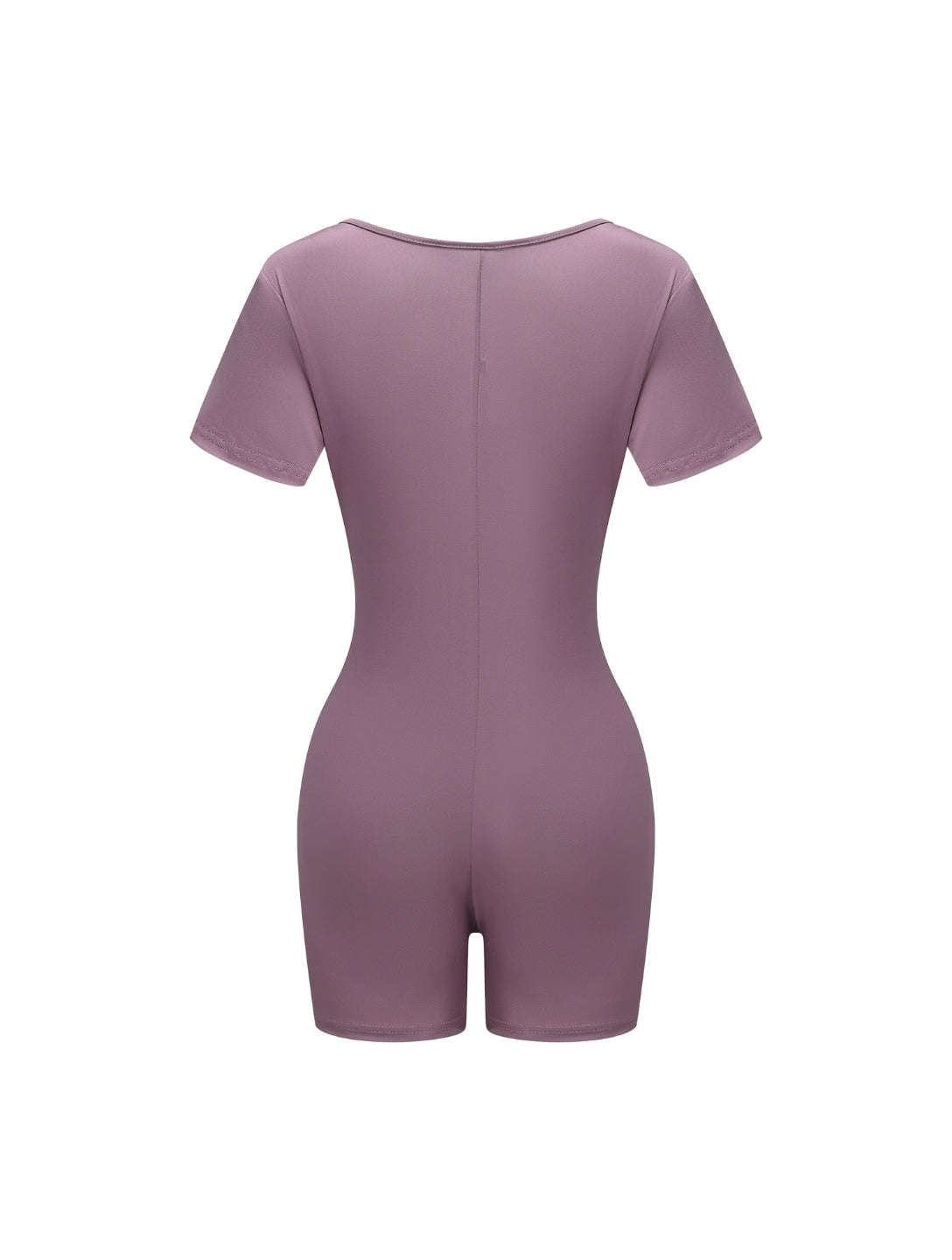 Jumpsuit met vierkante hals en korte mouwen