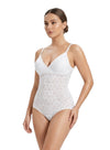 Transparenter Spitzen V-Ausschnitt Body