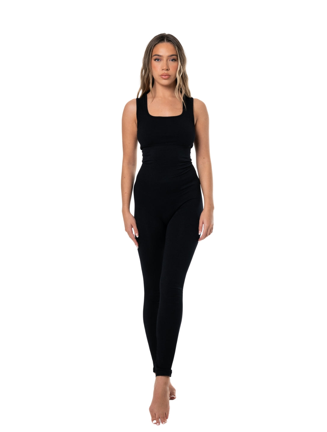 Jumpsuit med tank-top i ét stykke