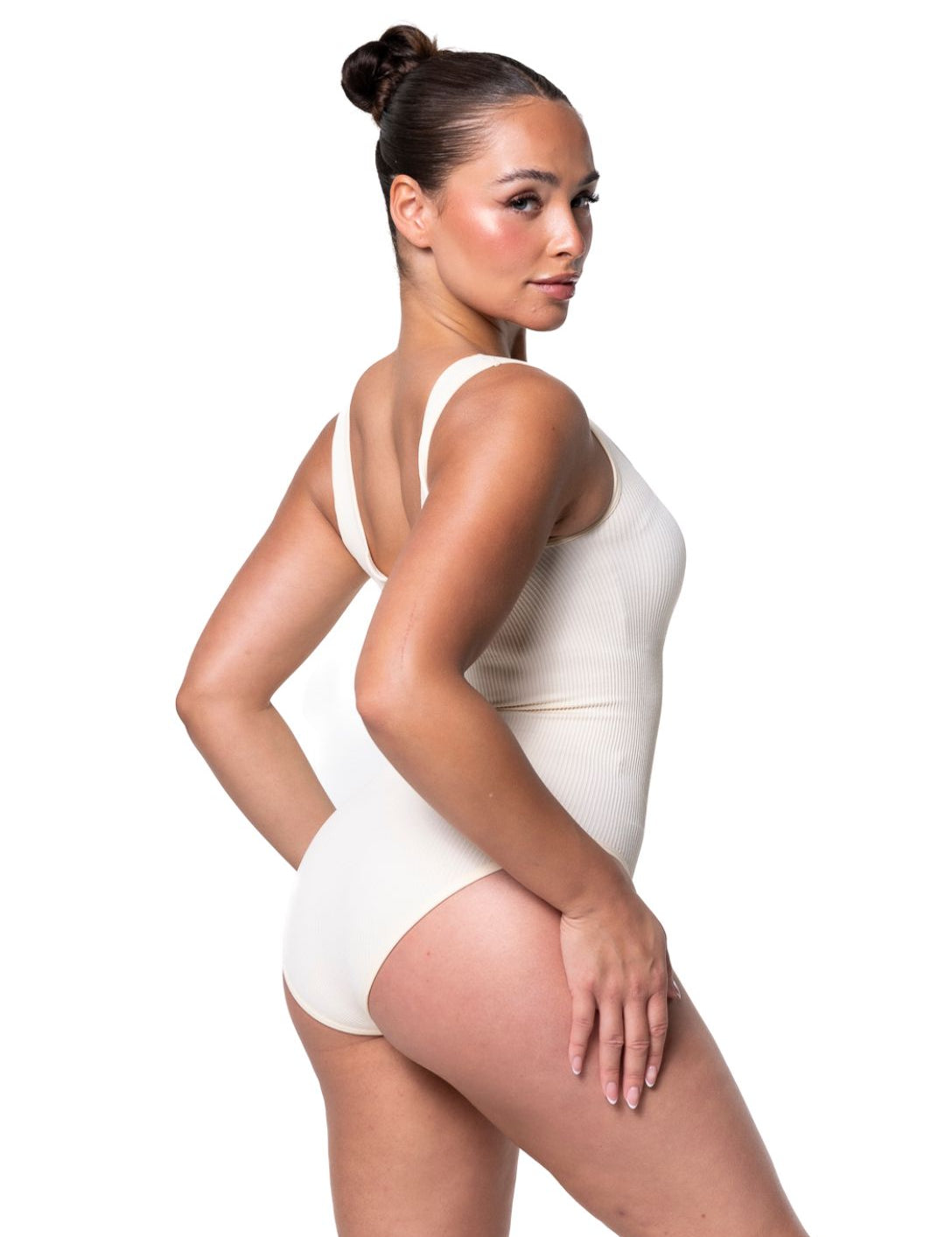 Ribbed Snatched Shapewear Bodysuit - HeyShape