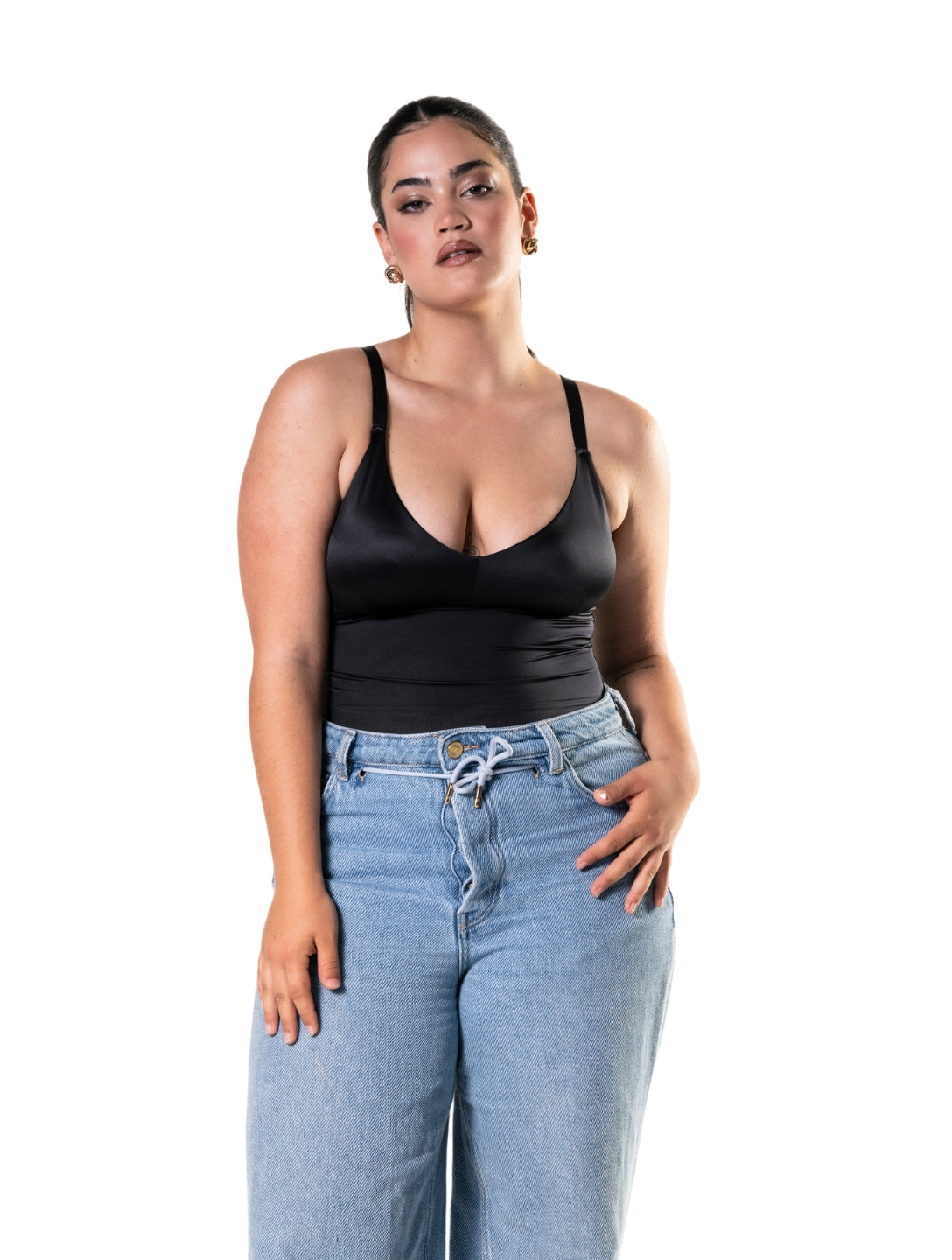 Satin Snatched Thong Bodysuit - HeyShape