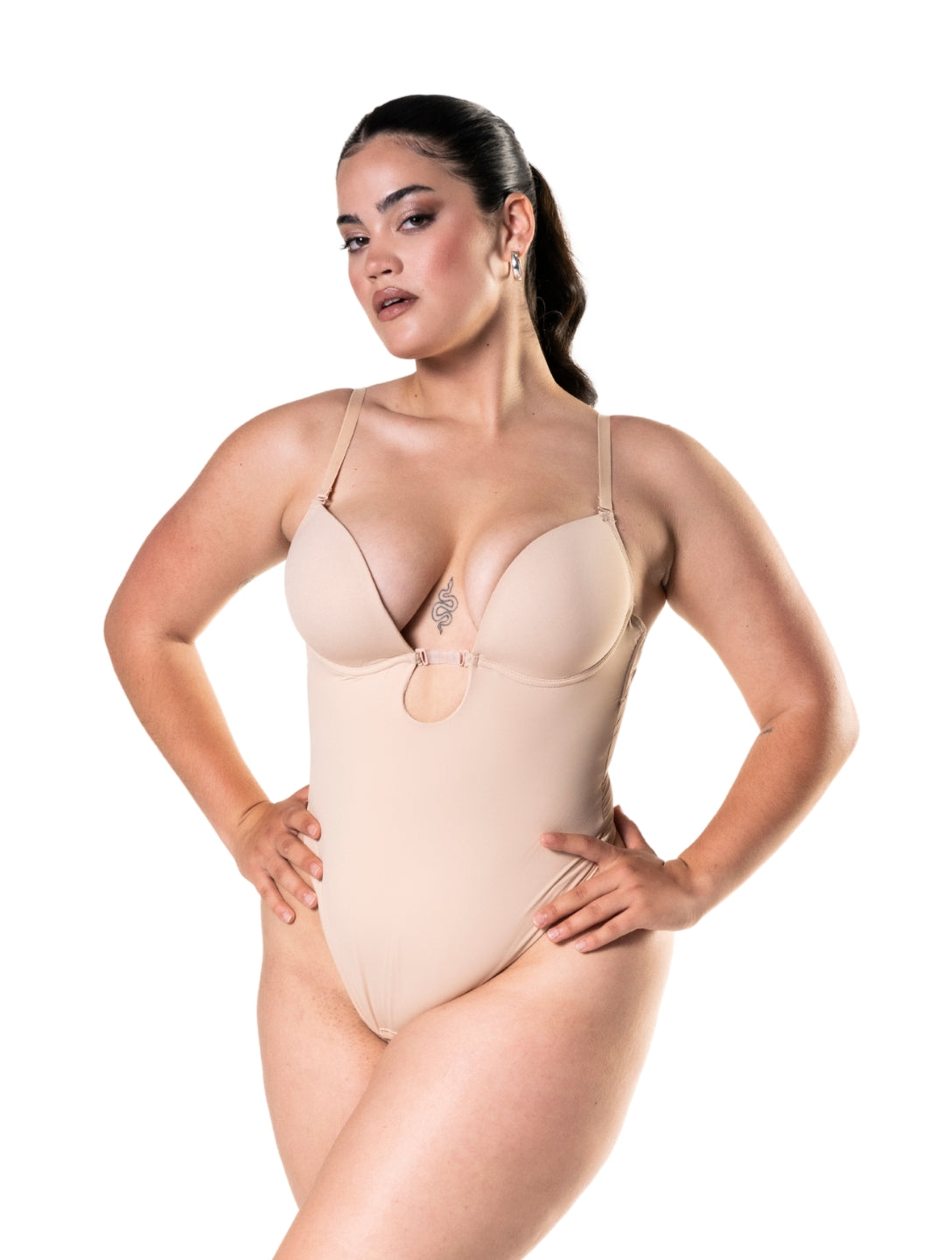 Plunge Shapewear bodystocking med g-streng